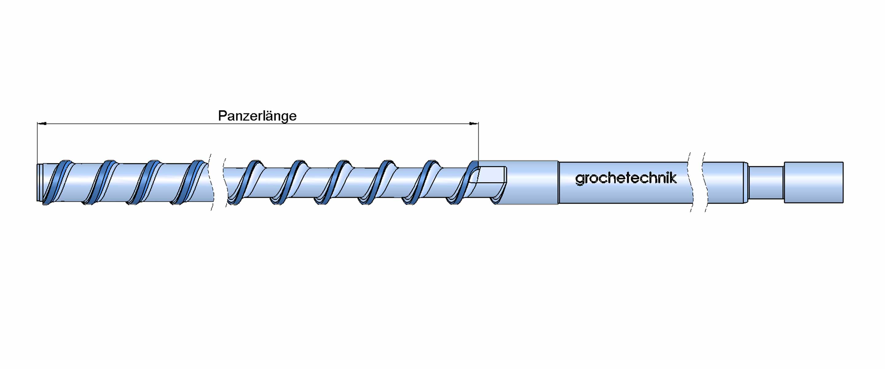 Schneckenregeneration im verschlissenen Bereich