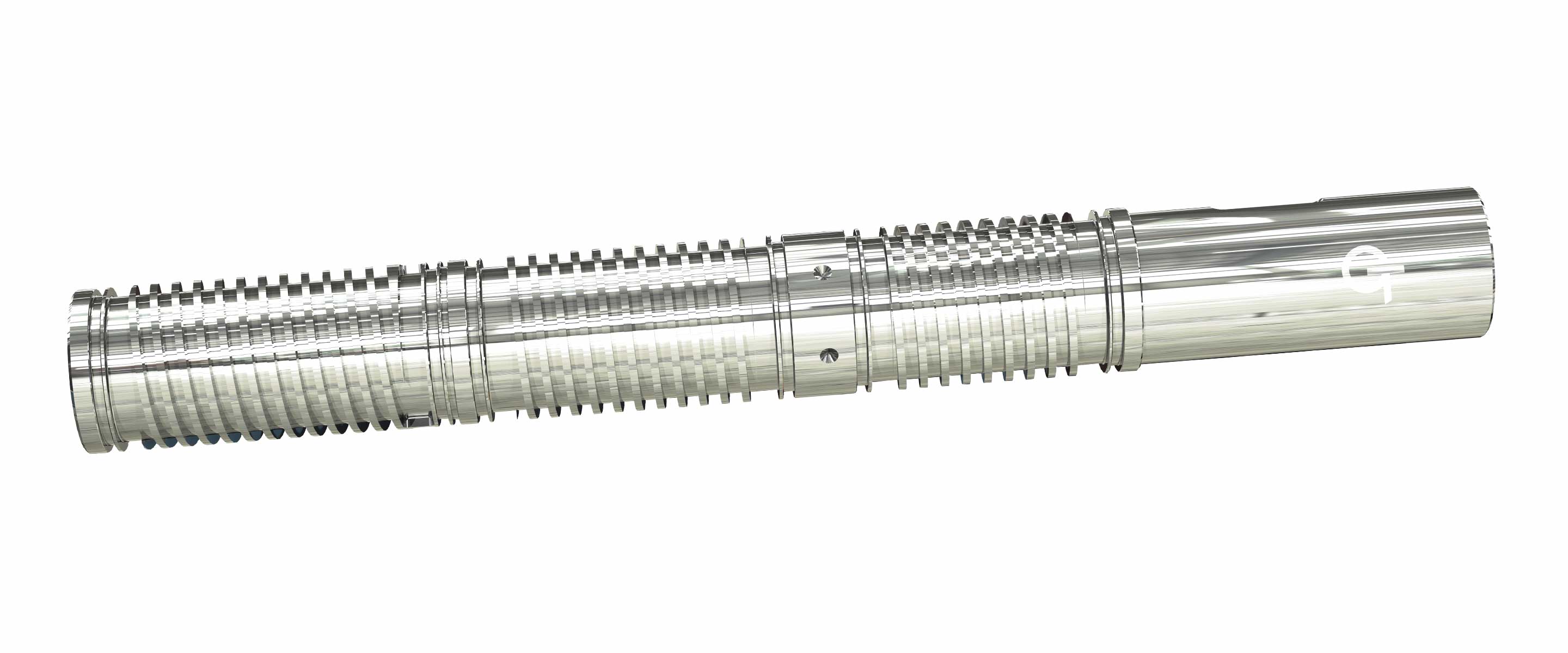 Der Duroplast-Zylinder wird aus Bimetall mit Temperierzone gefertigt.
