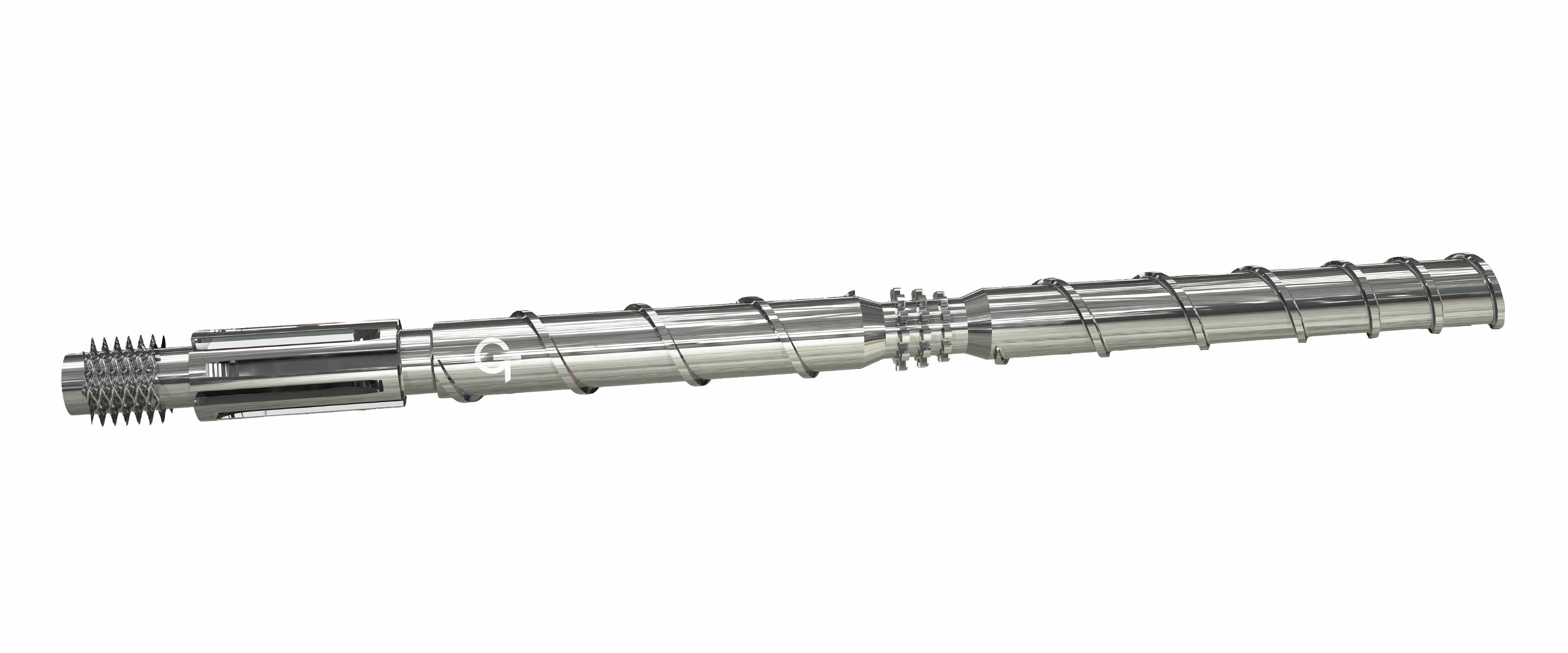 Die Extruder-Schnecke wird je nach Anwendung mit verschiedenen Geometrien hergestellt.