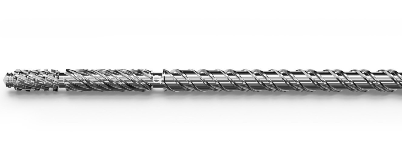 Extruder-Schnecke Die Extruder-Schnecke wird je nach Anwendung mit verschiedenen Geometrien hergestellt.